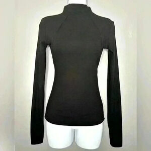 No Vacancy Women's High Neck Black Top (516)